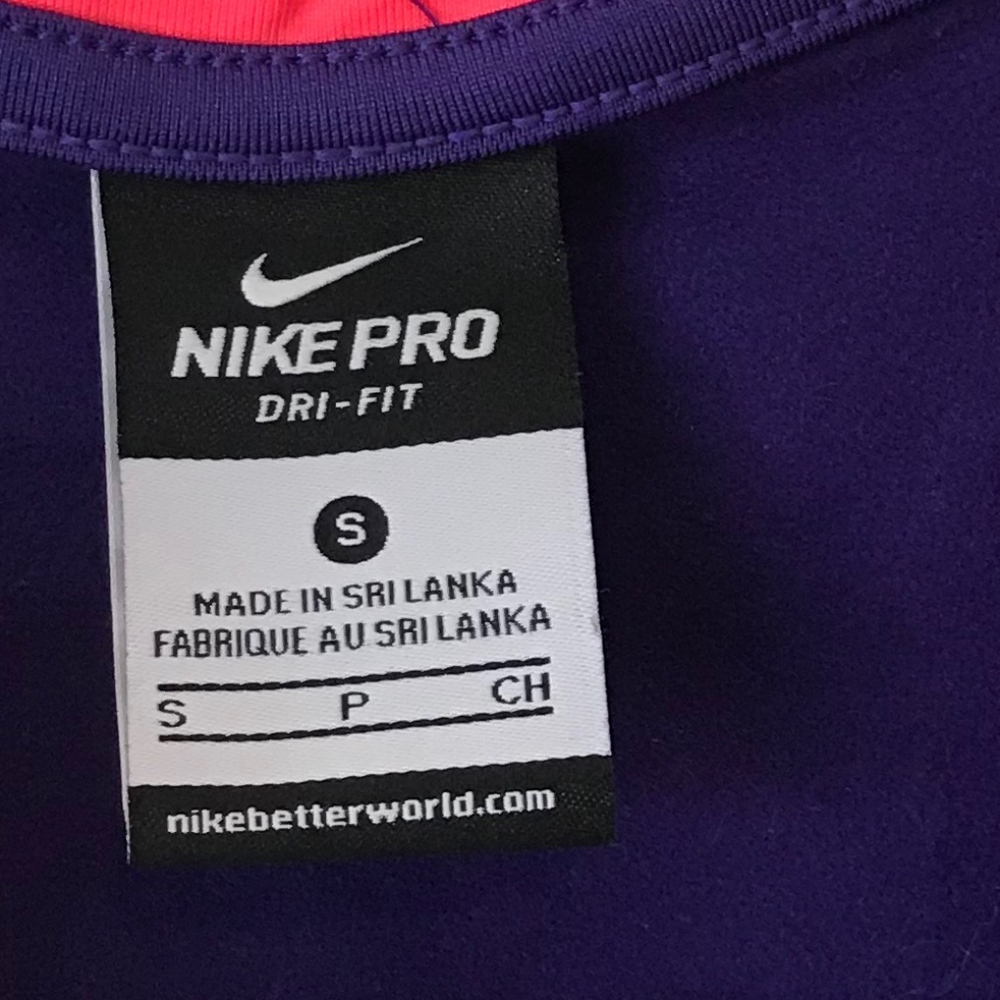 NIKE Pro Dri-Fit Hyperwarm Purple & Pink Fleece Lined 1/2 Zip Pullover Jacket. S - Picture 6 of 7
